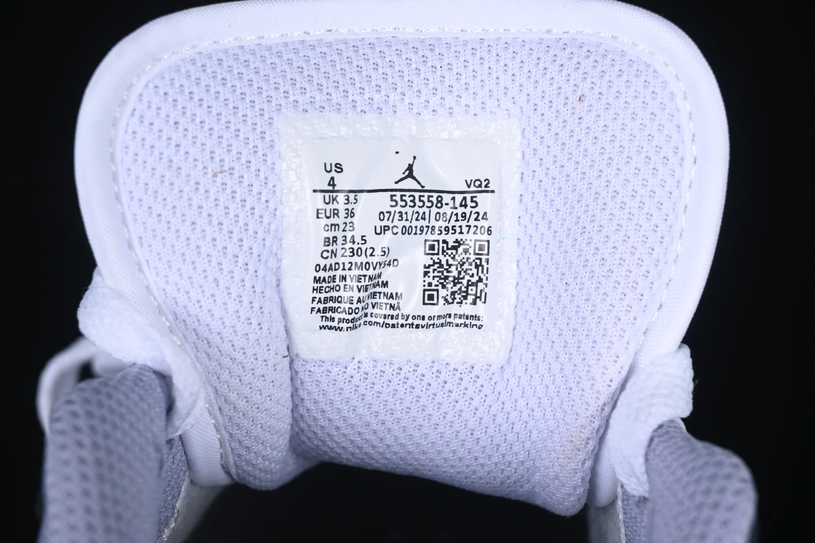All categories Air Jordan Jordan series basketball shoes Air Jordan 1 Low Air Jordan 1 Low AJ1 Joe 1 haze purple low-top cultural casual sneakers 553558-145